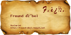 Freund Ábel névjegykártya